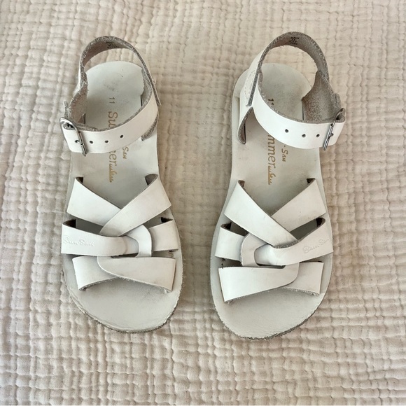 Sun San | White Saltwater Leather Sandals - Picture 2 of 5